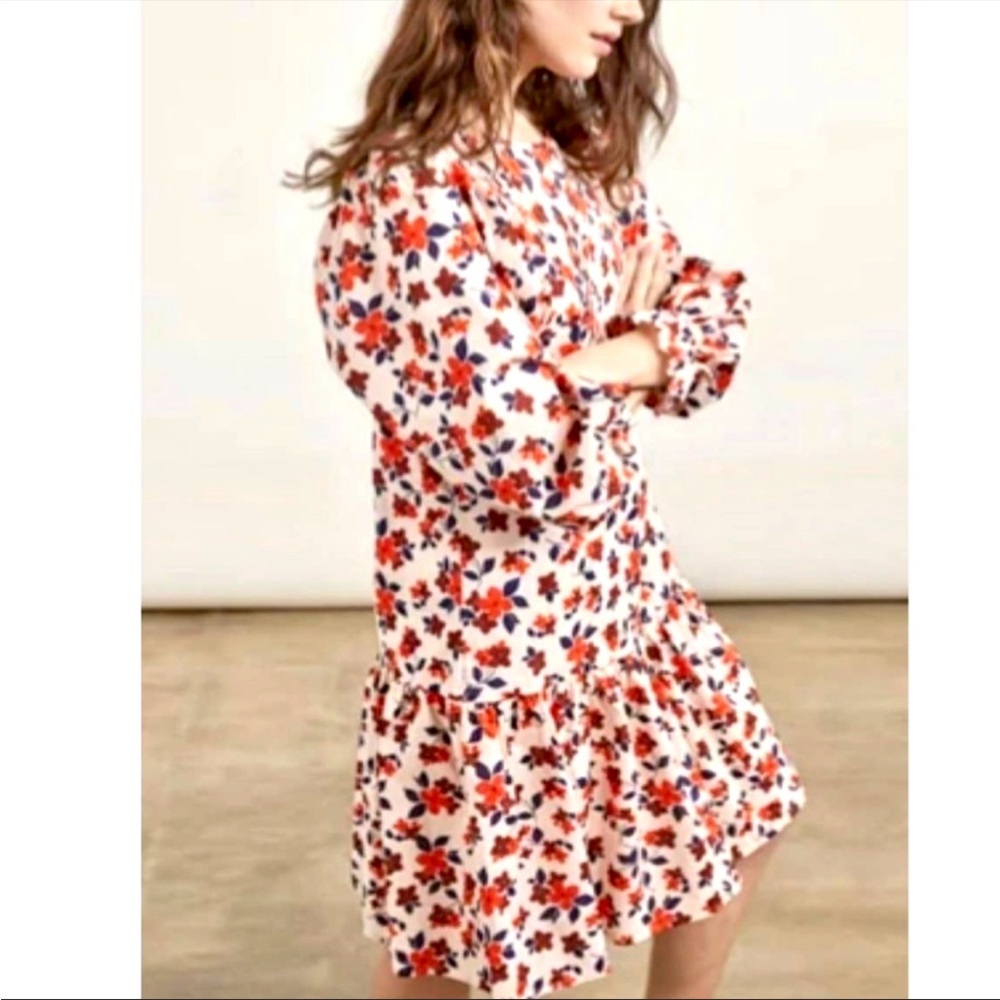 Elizabeth and James Pin Tuck Boho Floral Ruffle Lightweight Dress XL
